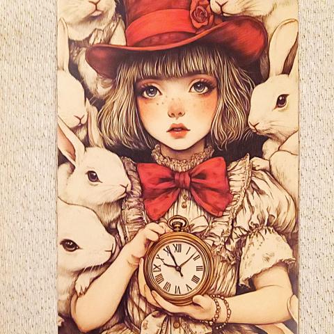 troc de  Carte postale "Alice et les lapins blancs"., sur mytroc