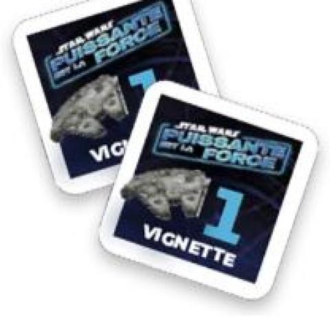 troc de  Attribué 12 Vignettes Auchan Star Wars Puissante est la force, sur mytroc