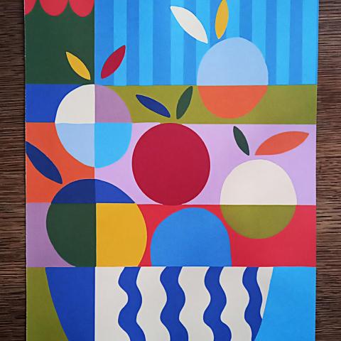 troc de  Affiche "Colour block mandarine"., sur mytroc
