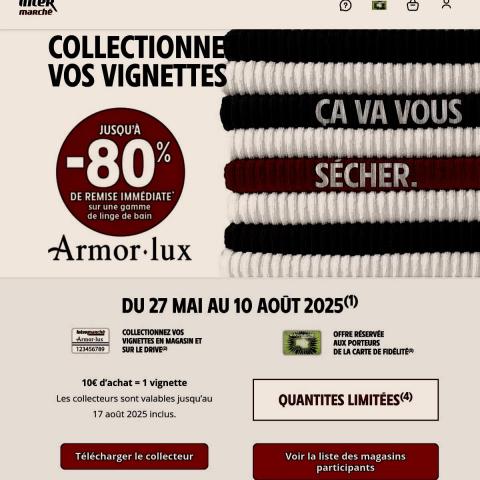 troc de  30 vignettes Armor Lux Intermarché, sur mytroc