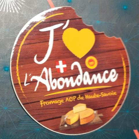 troc de  autocollant j' aime l'abondance fromage, sur mytroc