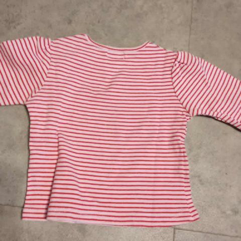 troc de  Tres joli petit haut rayé rouge  marque tex baby 9 mois, sur mytroc