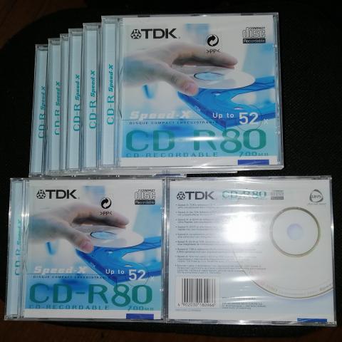 troc de  CD-R80 TDK neufs sous cellophane, sur mytroc