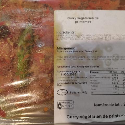 troc de  [NEUF] Curry végétarien de printemps, sur mytroc