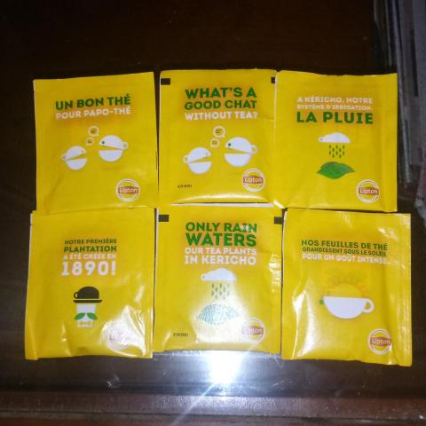 troc de  6 sachets thé vert Lipton, sur mytroc