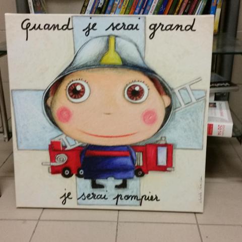 troc de  Tableau "Quand je serai grand, je serais pompier.", sur mytroc