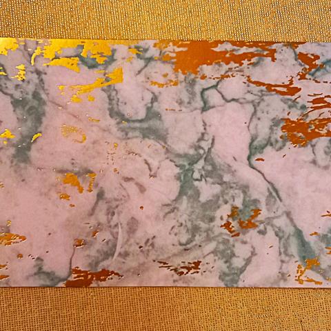 troc de  Papier créatif marbré turquoise et doré., sur mytroc