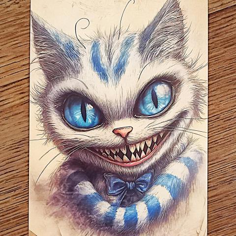 troc de  Carte postale "Le chat du Cheshire"., sur mytroc