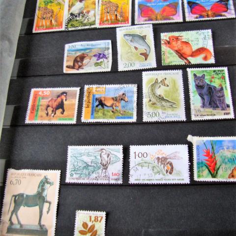 troc de  17 timbres France Animaux oblitérés., sur mytroc