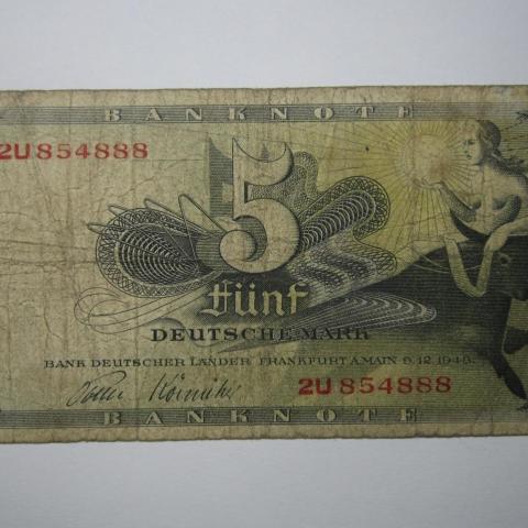 troc de  BILLET 1948 5 Deutsche Mark ALLEMAGNE, sur mytroc