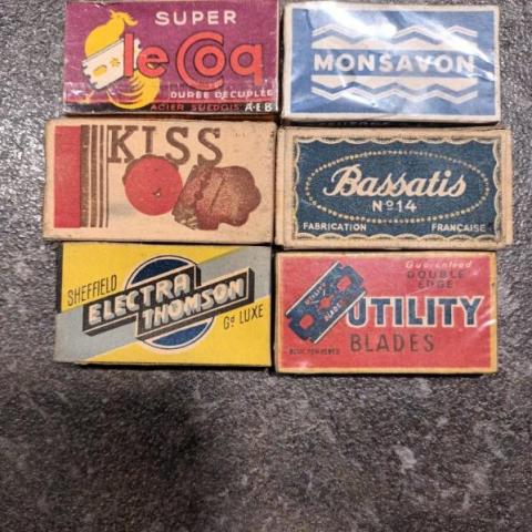 troc de  6 Boîtes Anciennes Lames Rasoir Vintage - Collection Lot 1, sur mytroc