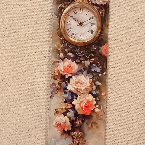 troc de  Marque-page "Horloge fleurie"., sur mytroc