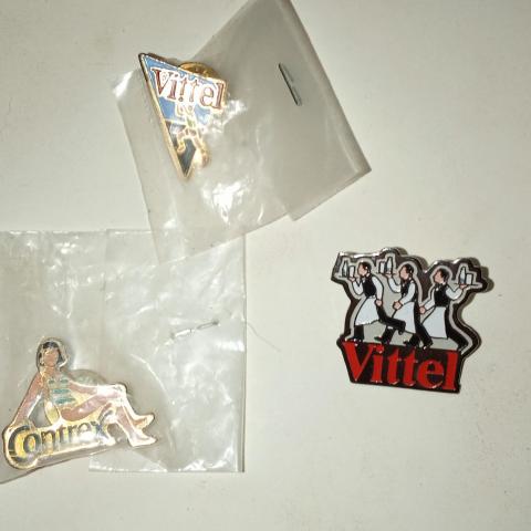 troc de  lot pin's eaux minérales, sur mytroc