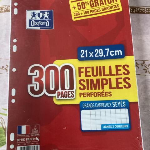 troc de  Paquet neuf 300 feuilles simples, sur mytroc
