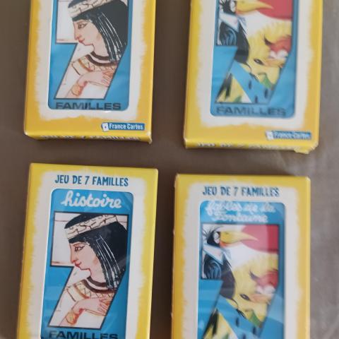 troc de  lot de 4 jeux de cartes 7 familles neuf, sur mytroc