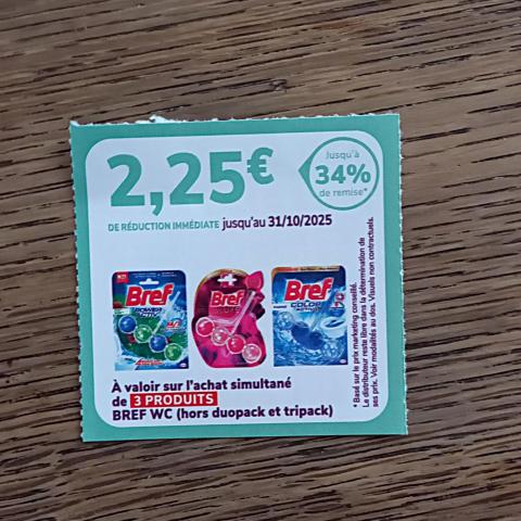 troc de  Bon de réduction BREF WC., sur mytroc