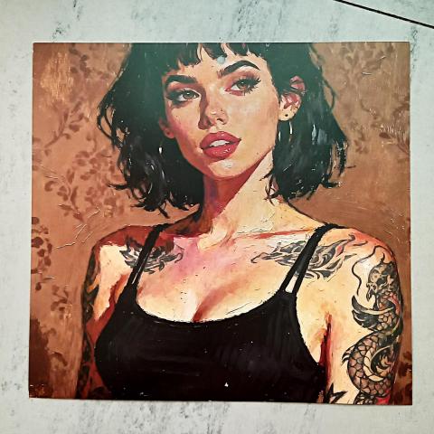 troc de  Affichette "Pin-up rock"., sur mytroc
