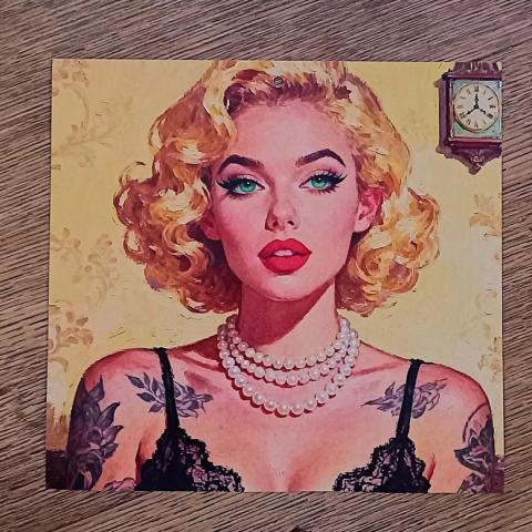 troc de  Affichette "Pin-up glamour"., sur mytroc