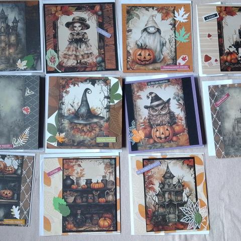 troc de  lot 11 cartes, fait main, très bon état, sur mytroc