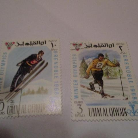 troc de  6 timbres sport d'hiver, sur mytroc