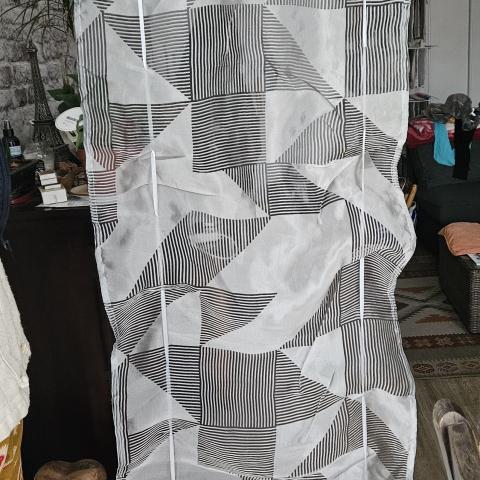 troc de  Paire Voilages semi-transparent gris 60x180 cm, sur mytroc