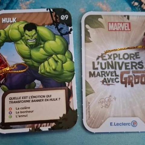 troc de  carte marvel Hulk N°09 Leclerc 2024, sur mytroc