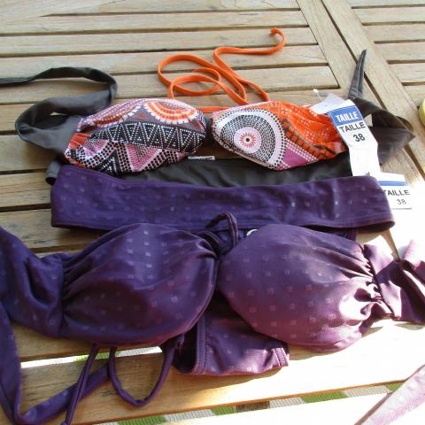 troc de  2 maillots de bain neufs avec étiquettes T38, sur mytroc