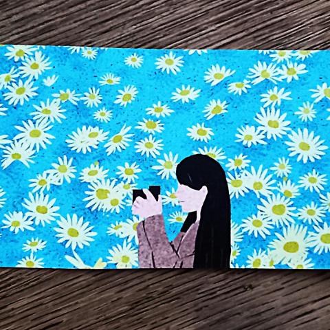 troc de  Petite carte "Photo des marguerites"., sur mytroc