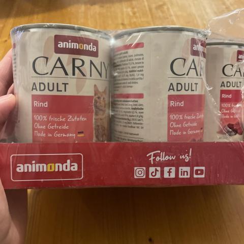 troc de  9 boites chats Animonda Carny goût bœuf et agneau, sur mytroc