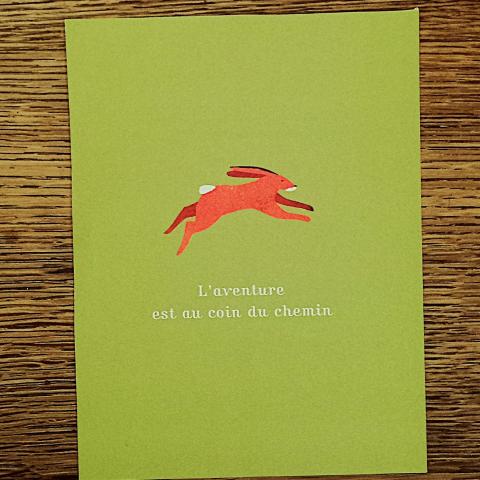 troc de  Carte "L'aventure est au coin du chemin"., sur mytroc