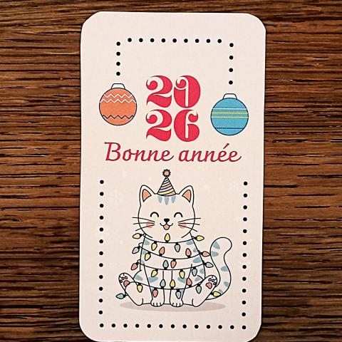 troc de  Petite carte "Bonne année 2026"., sur mytroc