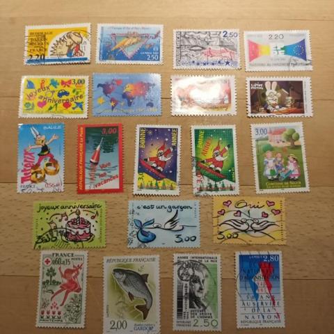 troc de  Timbres FR - Lot Frcs et € - Années diverses, sur mytroc