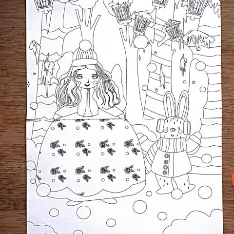 troc de  Coloriage "Alice au pays des merveilles"., sur mytroc