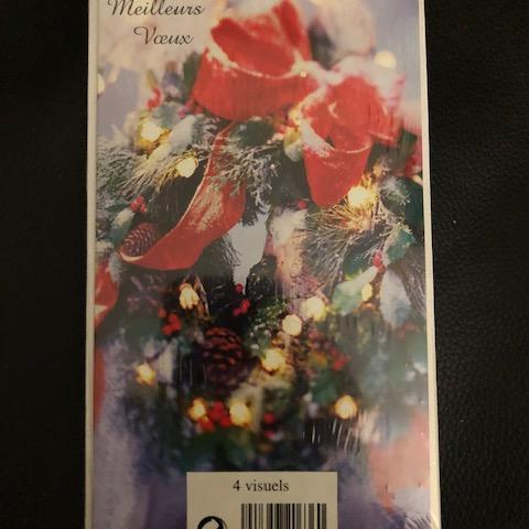 troc de  4 cartes de voeux (2 visuels) + enveloppes sous blister, sur mytroc