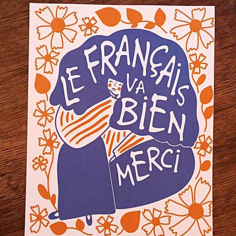 troc de  Affiche "Le français va bien, merci"., sur mytroc