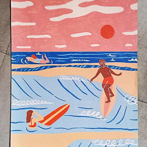 troc de  Affiche "Les surfeurs"., sur mytroc