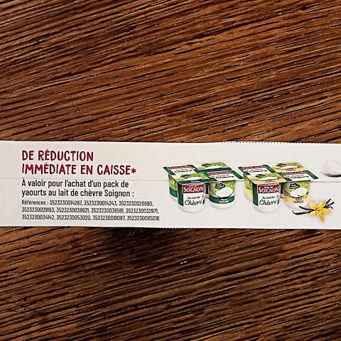 troc de  Bon de réduction yaourts SOIGNON., sur mytroc