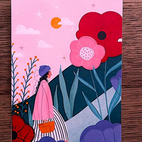 troc de  Carte postale "Flower walk"., sur mytroc