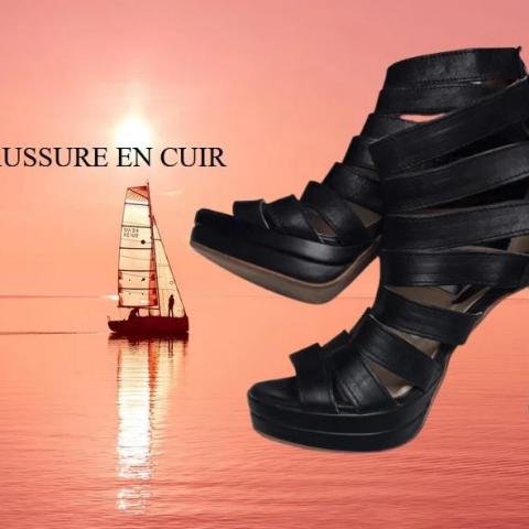 troc de  Chaussure ouverte en cuir taille 38, sur mytroc