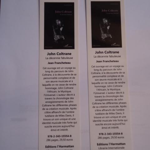 troc de  Réservé 1 marque-pages John Coltrane La décennie fabuleuse, sur mytroc