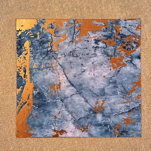 troc de  Carte marbrée bleue et dorée., sur mytroc