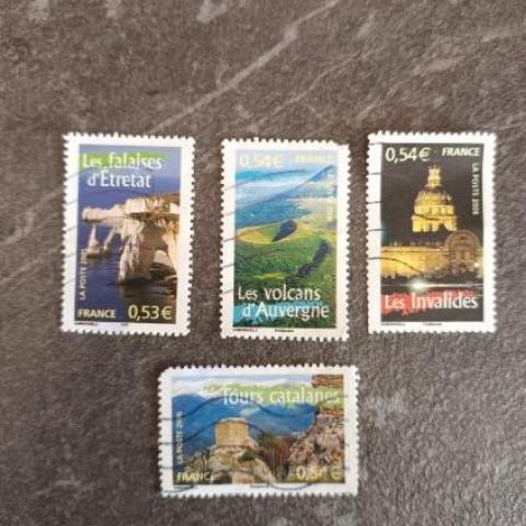 troc de  Lot 4 TimbresSies div, La France à voir, sur mytroc