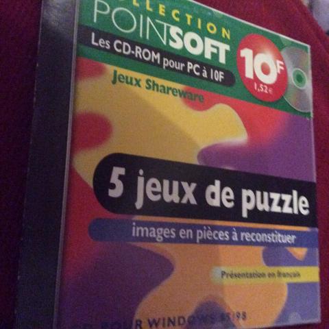 troc de  CD-ROM années 90 5 Jeux de puzzle Windows 95/98, sur mytroc
