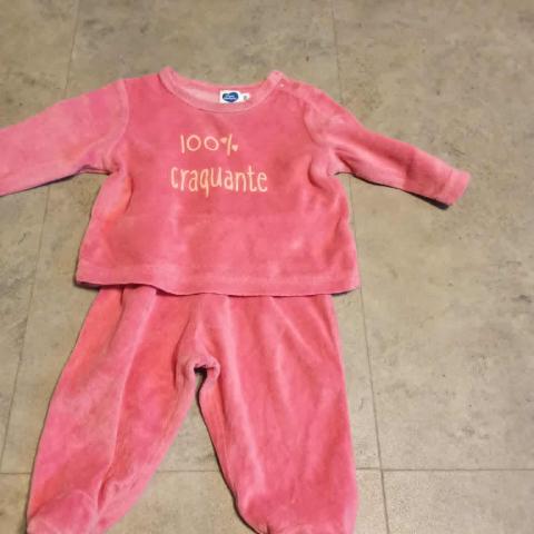 troc de  Pyjama rose 6 mois   mots d'enfants, sur mytroc