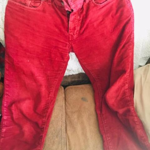 troc de  Beau pantalon en velours rouge T 40, sur mytroc