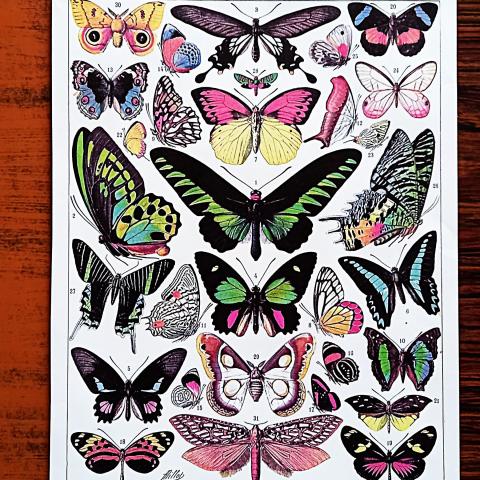 troc de  Affiche "Papillons"., sur mytroc