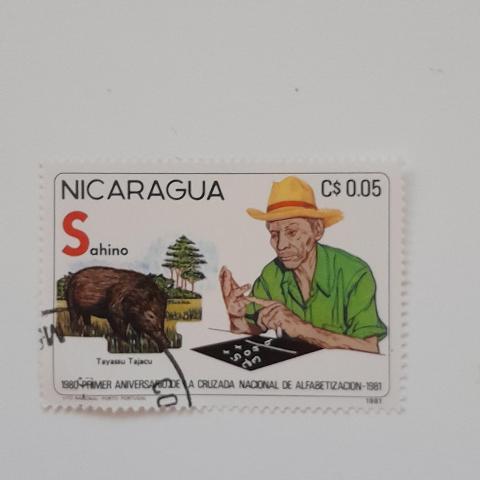 troc de  Timbre oblitere NICARAGUA 1, sur mytroc