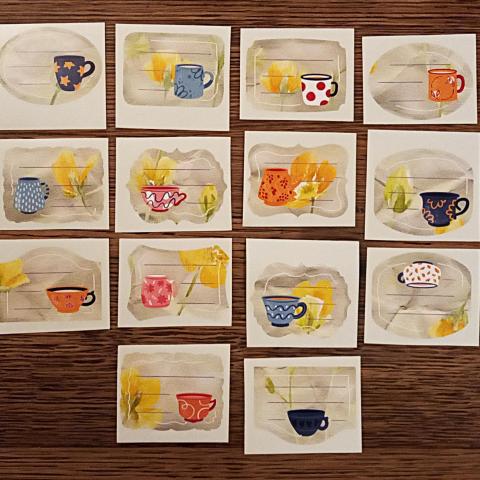 troc de  Etiquettes autocollantes "Tasses"., sur mytroc