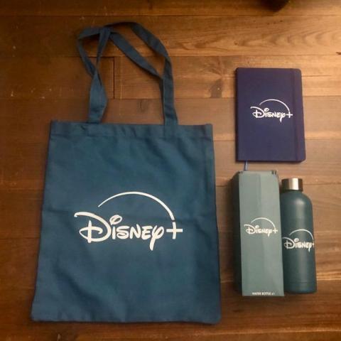 troc de  Lot neuf goodies Disney + (gourde, notebook et tote bag), sur mytroc