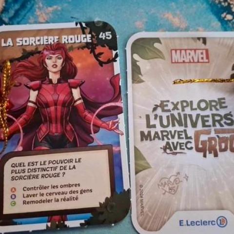 troc de  carte marvel la Sorcière Rouge N°45 Leclerc 2024, sur mytroc